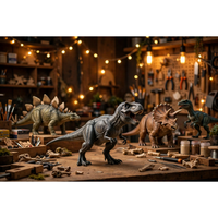 Thumbnail for Playgo 4-in-1 Dino Workshop Battery-Operated Playset — in use