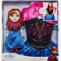 Disney Frozen Anna Toddler Doll & Dress Gift Set
