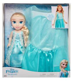 Disney Frozen Elsa Toddler Doll & Dress Gift Set