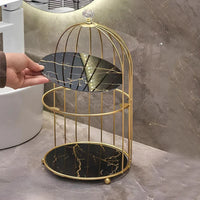 Thumbnail for Multi Layer Makeup Organizer In Metal Bird Cage Shape