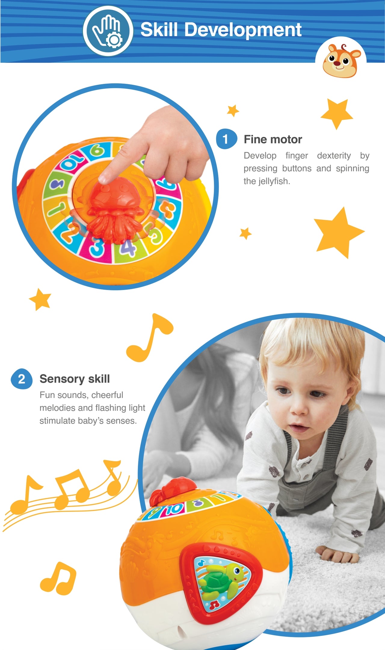 WinFun Roll 'N Learn Activity Ocean Ball
