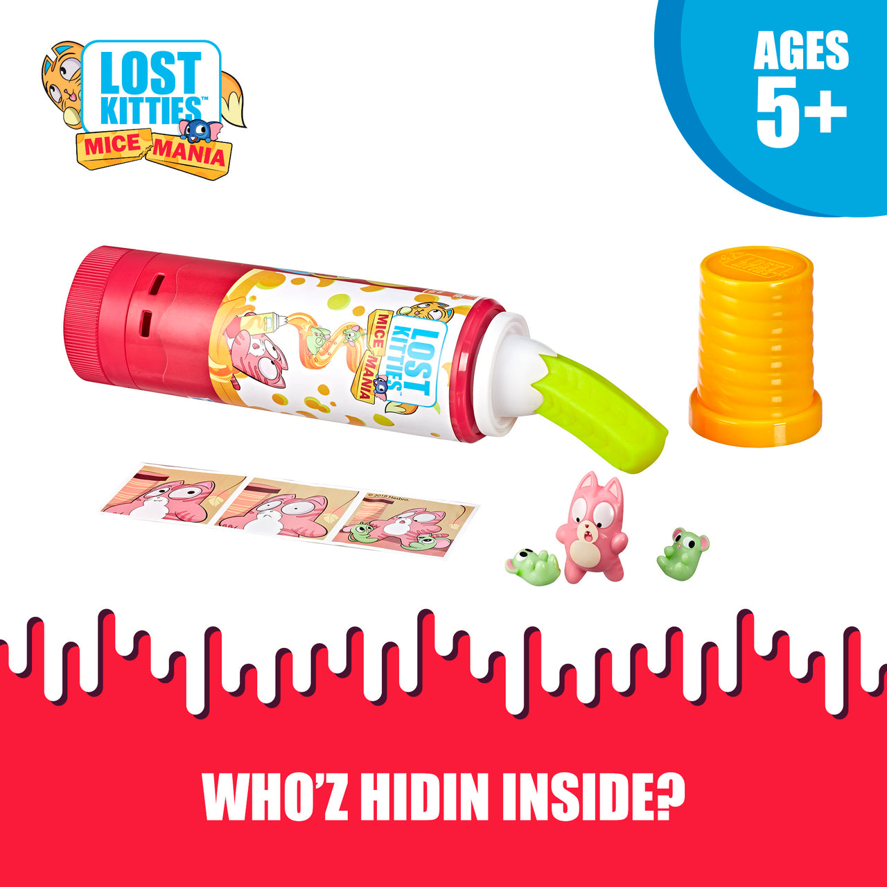Lost Kitties Mice Mania Easy Squeeze Mice Can Toy, Series 3