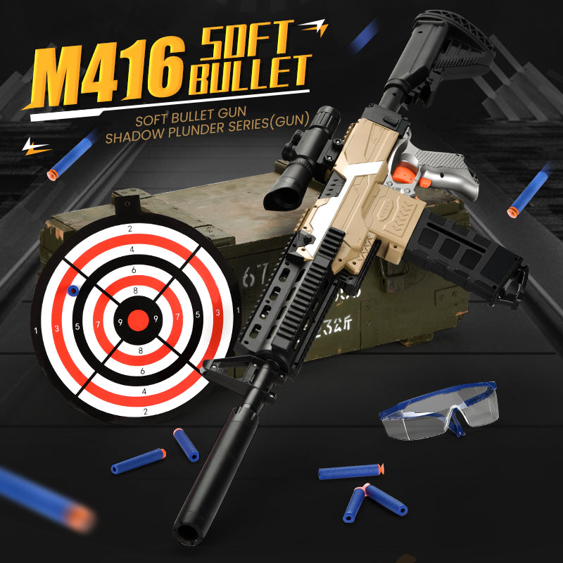 M416 Foam Dart Blaster Toy Gun With Scope And Silencer