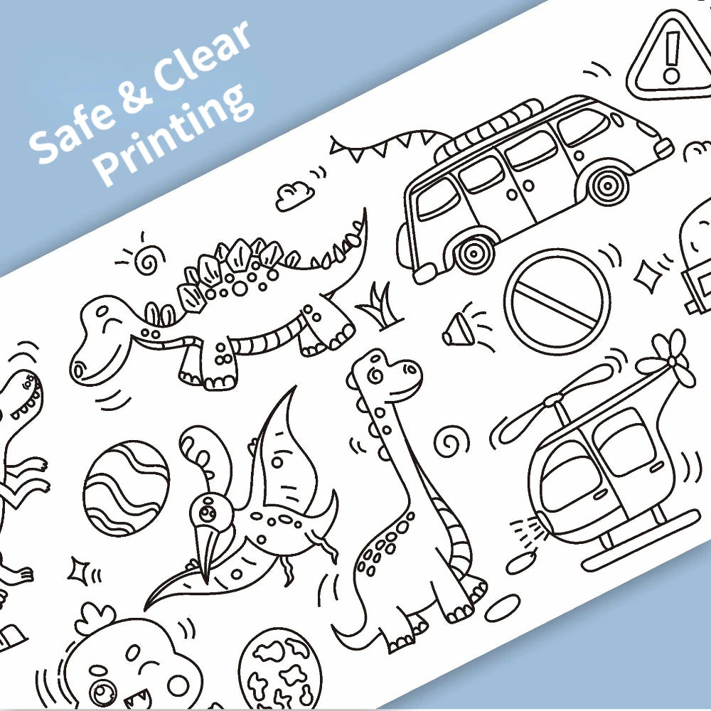 DIY Scrolling Drawing Roll Graffiti Coloring Paper