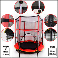 Thumbnail for Trampoline With Enclosure Net For Toddler 55 Inch