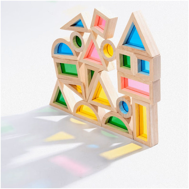 Wooden Acrylic Rainbow Blocks