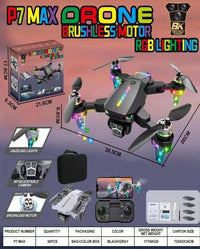 Thumbnail for P7 MAX Drone Brushless Motor RGB Lighting, 80° Adjustable Camera & Pro Remote