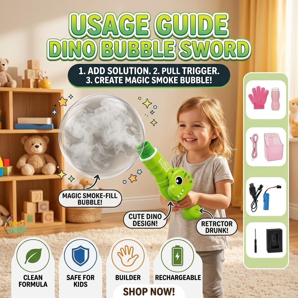 Automatic Dinosaur Smoke Bubble Sword