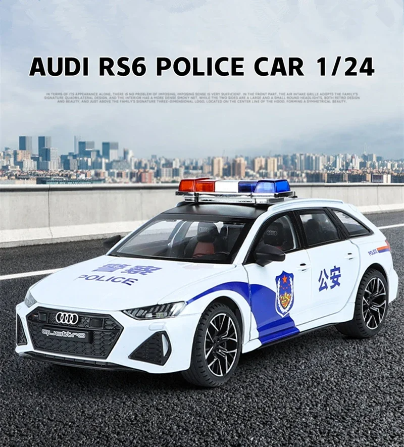 Diecast 1:24 Audi RS6 Police Car