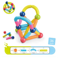 Thumbnail for 36 Pieces DIY 3D Model Magnetic Stick and Ball Construction Set