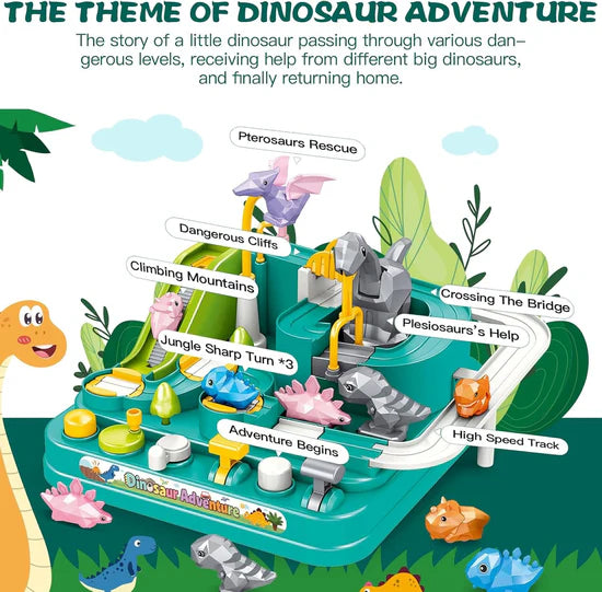 Dinosaur Car Adventure Track Play Set