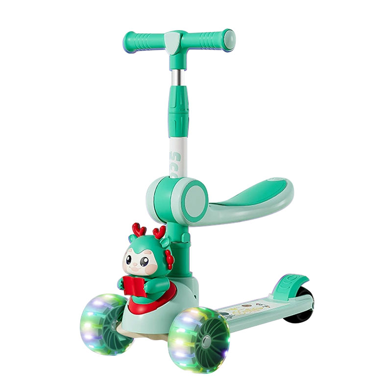 2 in 1 Deer Manual Scooty and Cycle with Light