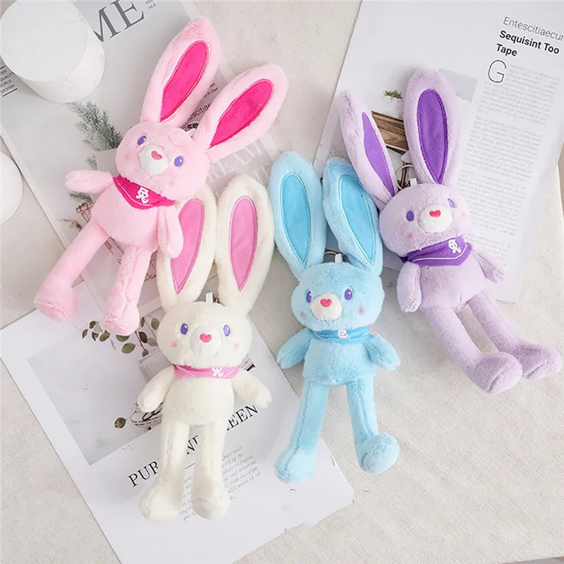 Pulling Ears Rabbit Plush With Keychain