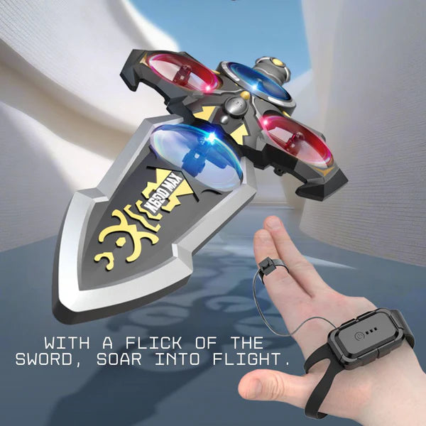 High-Speed Hand Gesture Control Flying Sword Drone With LED Lights