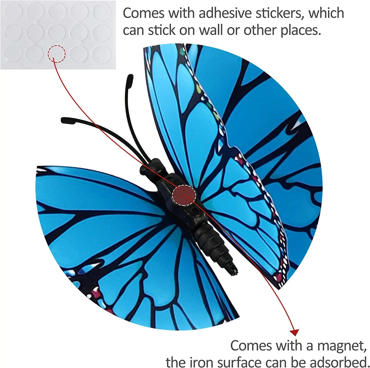 DIY Magnetic 3D Butterfly Stickers (10pcs)