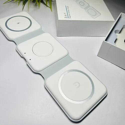 3-in-1 Foldable MagSafe Wireless Charging Pocket Size