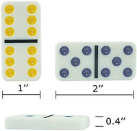 Thumbnail for Dominoes Set 28 Double Six White Ivory Tiles