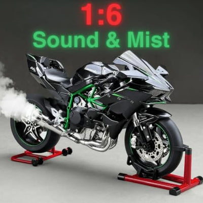 1:6 Scale Kawasaki Ninja H2R Diecast Bike With Smoke Effect