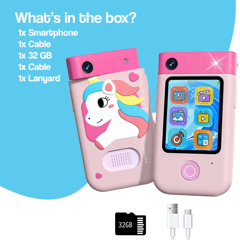 Interactive Kids Smartphone with Camera and Silicon Case
