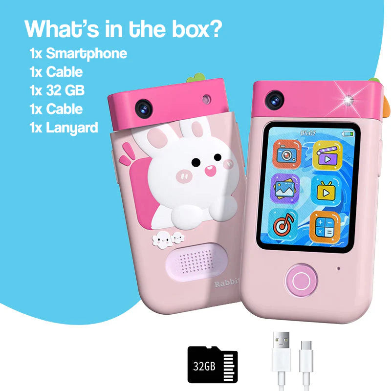 Interactive Kids Smartphone with Camera and Silicon Case