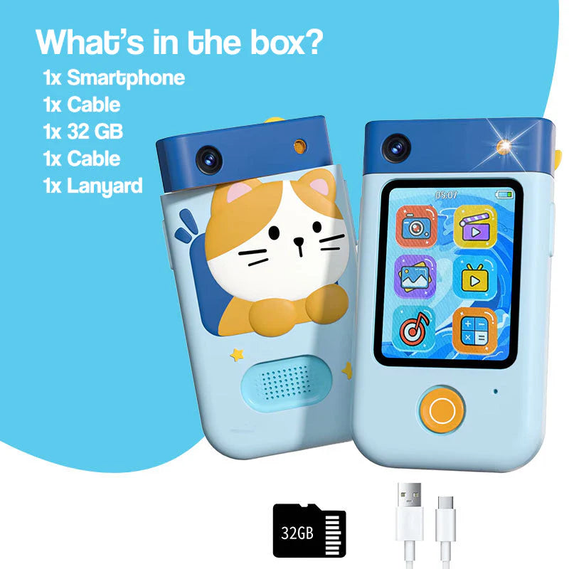 Interactive Kids Smartphone with Camera and Silicon Case