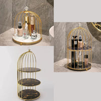 Thumbnail for Multi Layer Makeup Organizer In Metal Bird Cage Shape