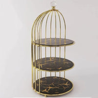 Thumbnail for Multi Layer Makeup Organizer In Metal Bird Cage Shape