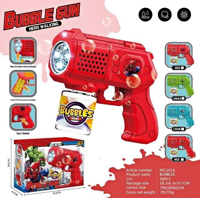 Automatic Spider Man Bubble Machine 10 Holes