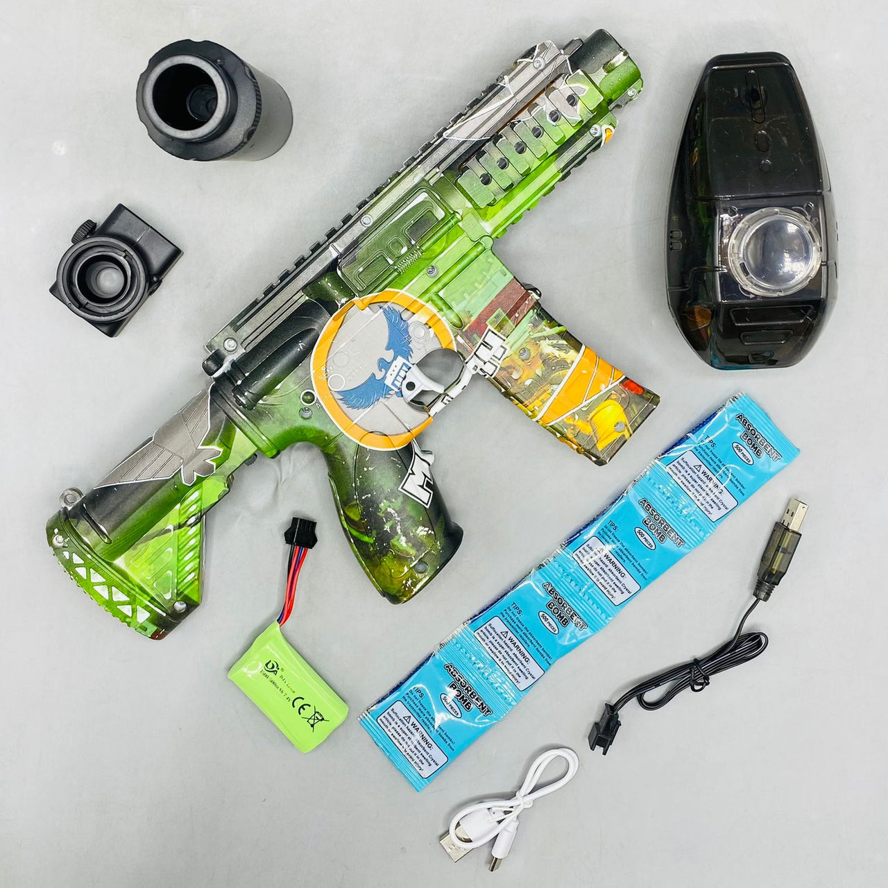Automatic M416 Cool Gel Ball Blaster With Light Effect