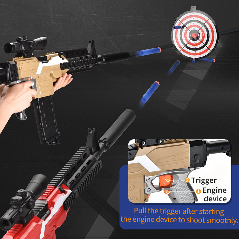 M416 Foam Dart Blaster Toy Gun With Scope And Silencer