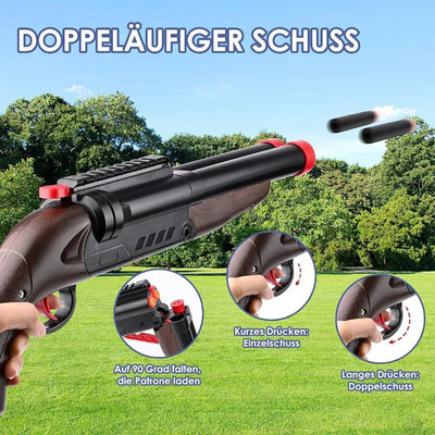 Double Barrel Soft Bullet Blaster Shotgun