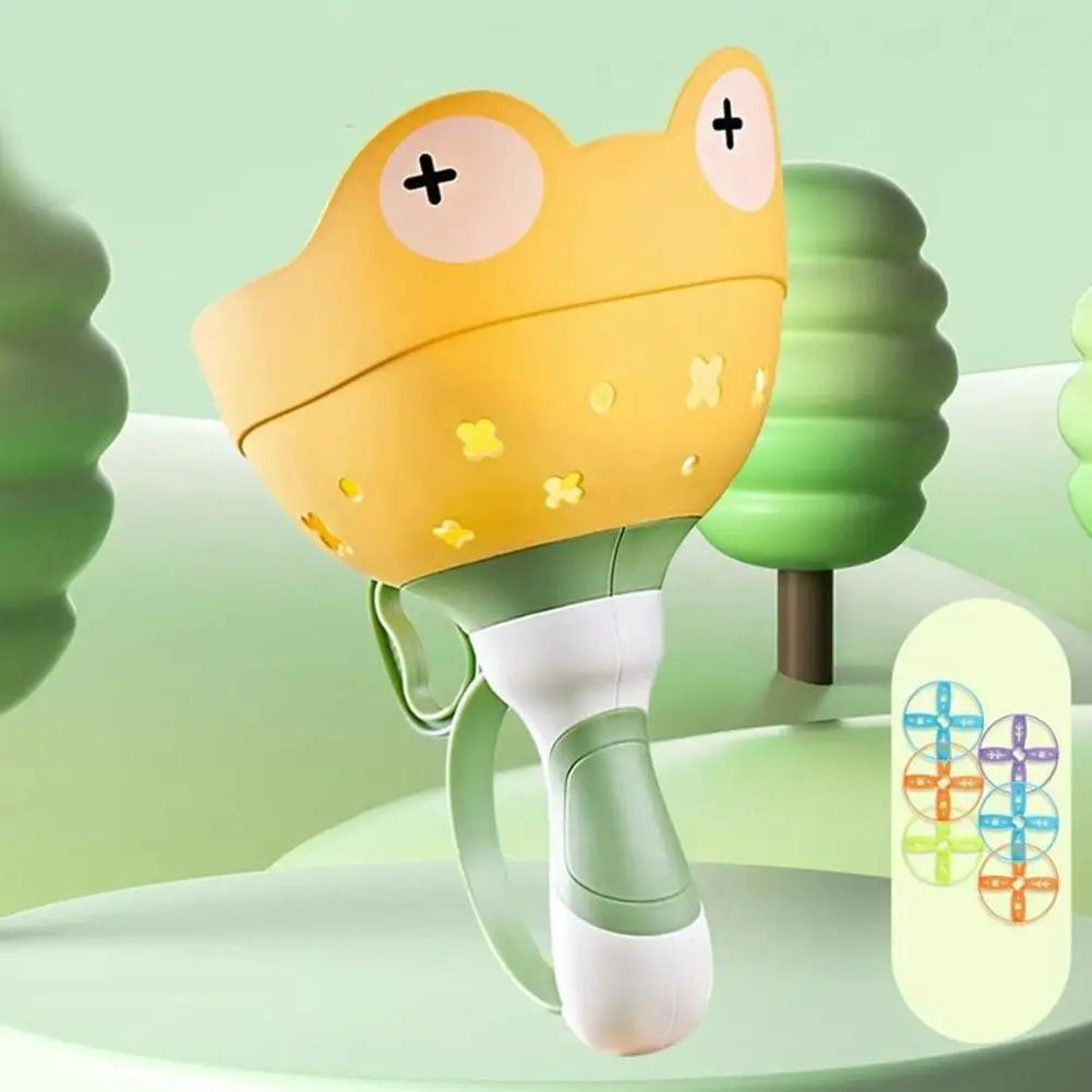 Frog Pull-String Flying Saucer Disc Launcher