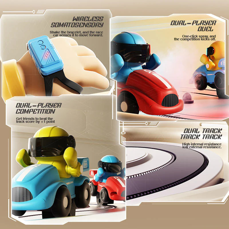 Two-Player Hand Gesture Control Race Track Set