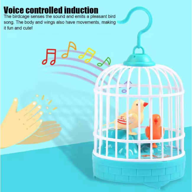Voice Controller Birds Cage With Light & Sound