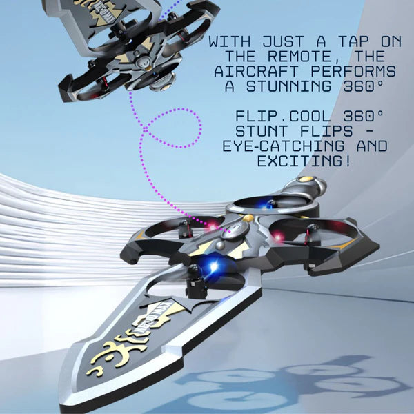 High-Speed Hand Gesture Control Flying Sword Drone With LED Lights