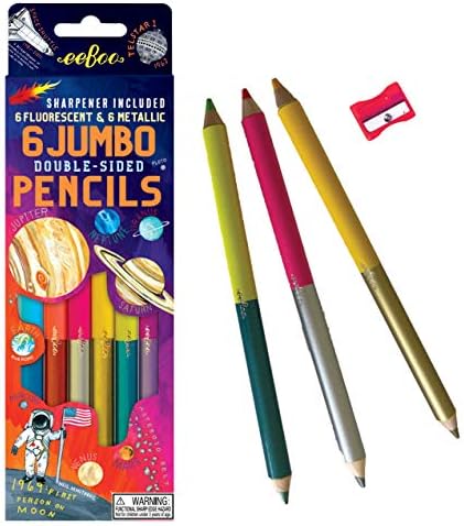 Solar System Fluorescent Double-Sided Color Pencils/Set of 6