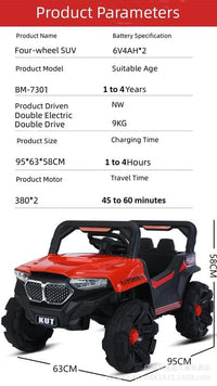 Thumbnail for Yzabelle SUV Ride-On Battery Operated Jeep for Kids