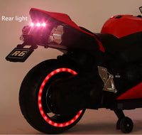 Thumbnail for R6 Battery Operated Hand Race Ride on Bike for Kids with Music