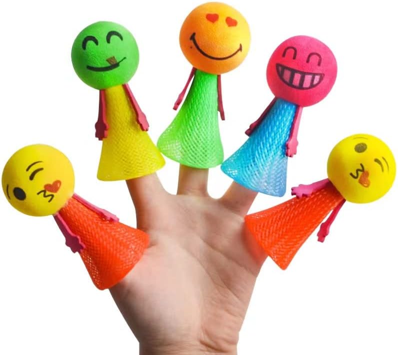 Pack Of 3 Emoji Jumping Popper Spring Toy