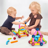 Thumbnail for 64 Pieces DIY 3D Model Magnetic Stick and Ball Construction Set