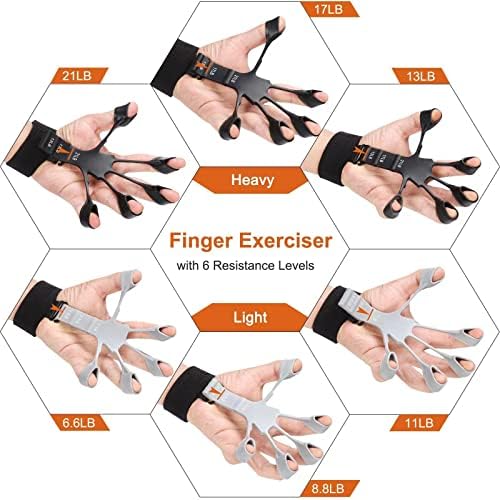 5-Finger Silicone Wrist Chest Expander