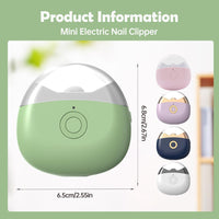 Thumbnail for Mini Electric Nail Clipper with LED Light Safe And Quiet Nail Trimmer