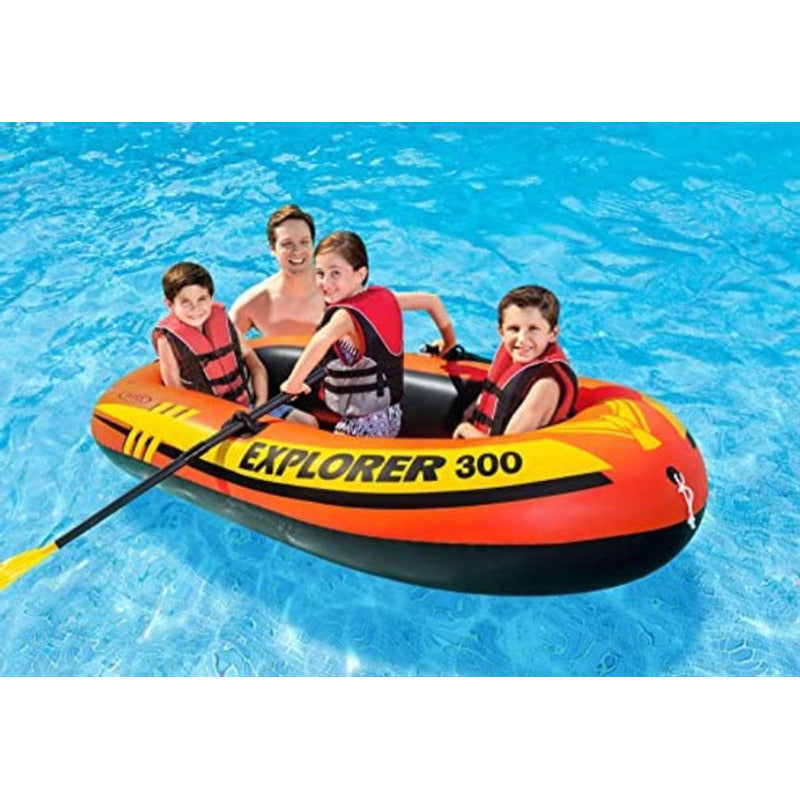 Intex Explorer 300 Inflatable Boat for 3 Persons