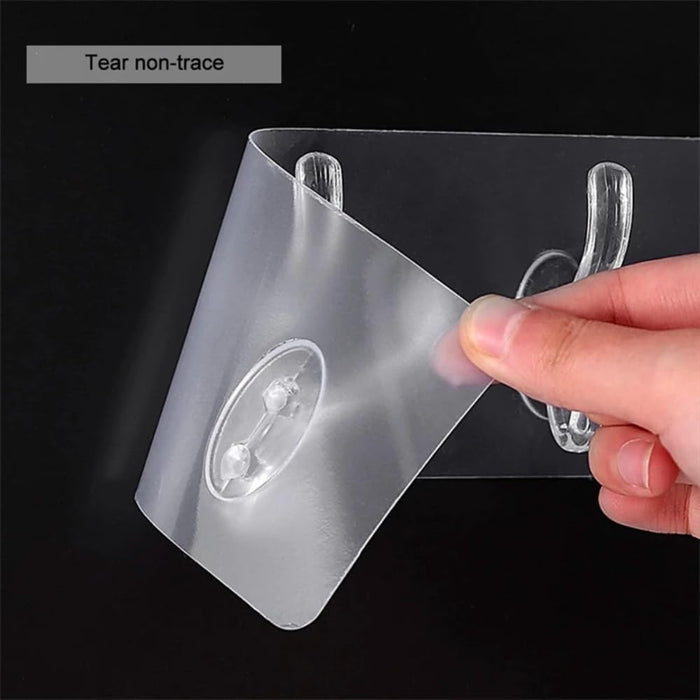 Transparent Adhesive Wall 6 Hook Strip