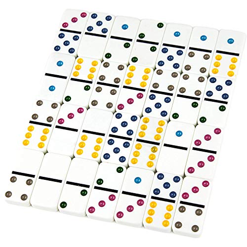 Dominoes Set 28 Double Six White Ivory Tiles