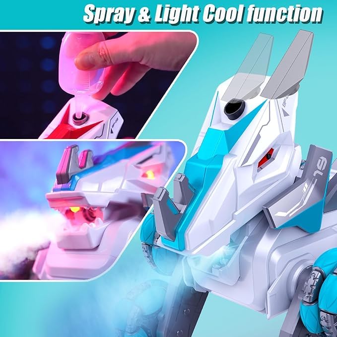 360 Rotate Remote Control Stunt Dinosaur With Light And Sound