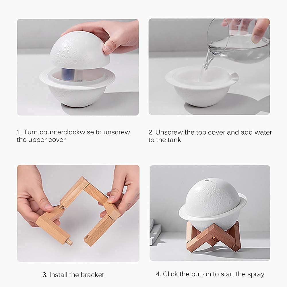 Saturn Globe Humidifier Night Light
