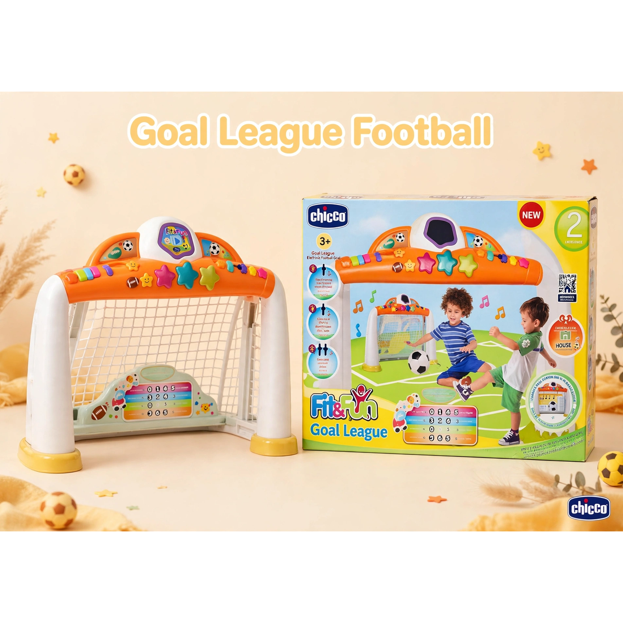 Chicco Fit&Fun Goal League Electronic Football Goal — hero