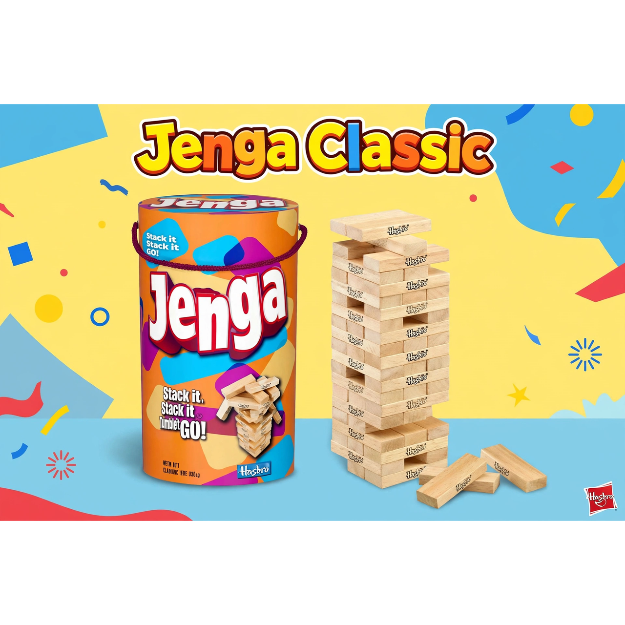 Hasbro Jenga Classic Stacking Game — hero