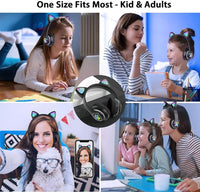 Thumbnail for Foldable Bluetooth Cat Headphones With Light